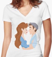 I Will Shower You With Flowers Women's Fitted V-Neck T-Shirt