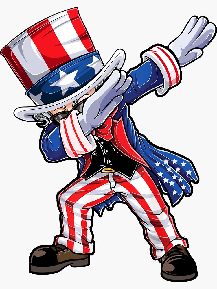 Dabbing Uncle Sam Fourth Of July T-Shirt