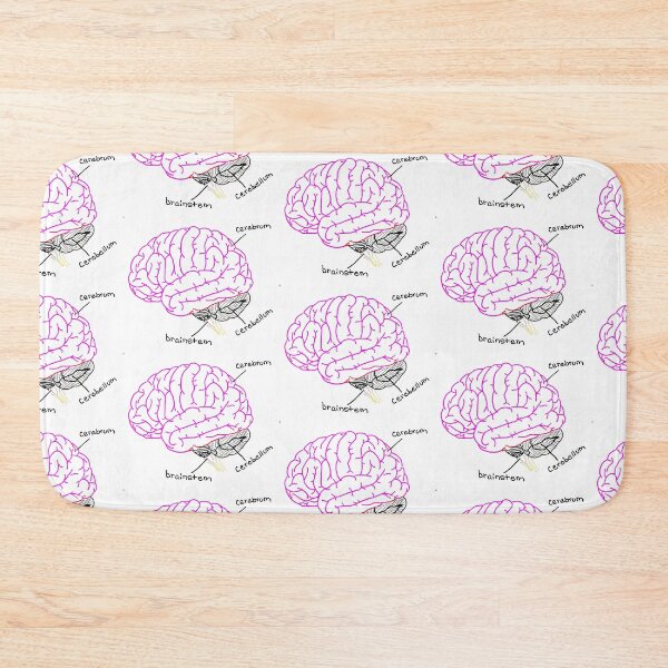 Item preview, Pink Brain Diagram Labelled designed and sold by NeuroNotes.