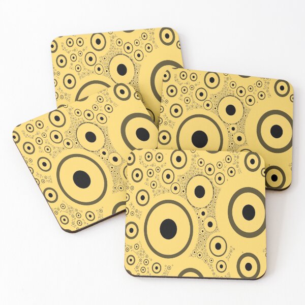 Item preview, Black and Yellow Random Circle Pattern designed and sold by Zoo-Moo.