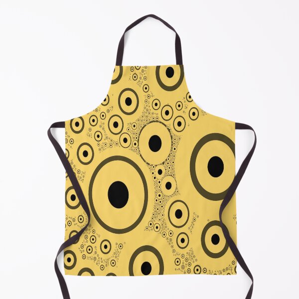 Item preview, Black and Yellow Random Circle Pattern designed and sold by Zoo-Moo.