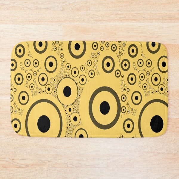 Item preview, Black and Yellow Random Circle Pattern designed and sold by Zoo-Moo.