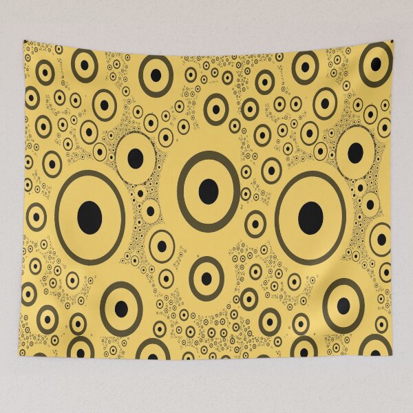 Item preview, Black and Yellow Random Circle Pattern designed and sold by Zoo-Moo.