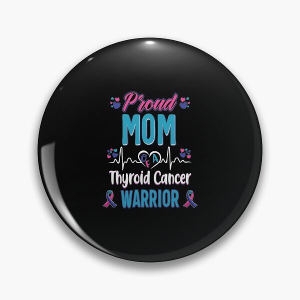 Item preview, proud Mom Thyroid cancer warrior awareness ribbon gift Pullover Hoodie designed and sold by hinettiker.