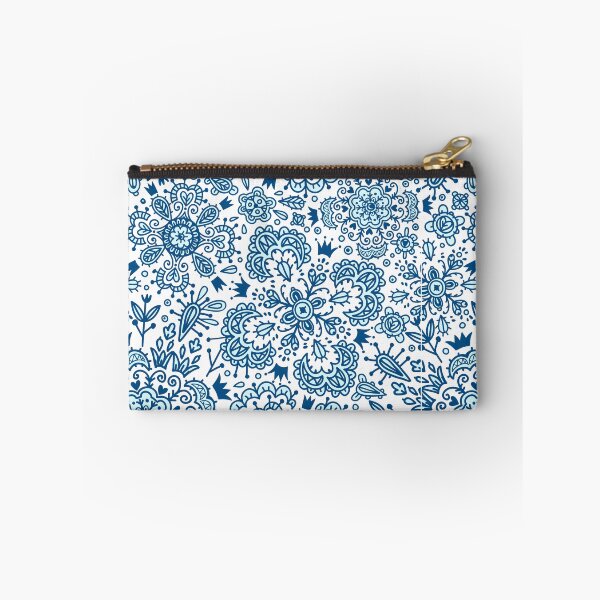 Item preview, Blue White floral porcelain pattern designed and sold by AuraDesigner.