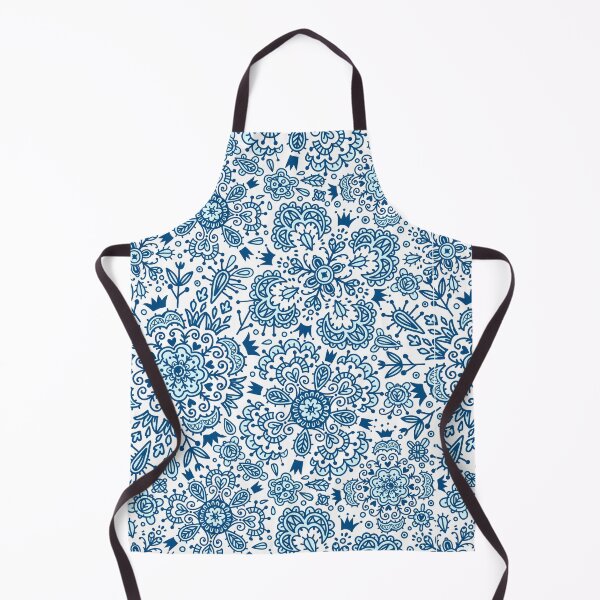 Item preview, Blue White floral porcelain pattern designed and sold by AuraDesigner.