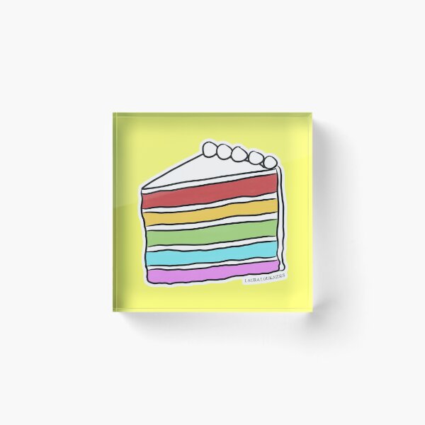 Item preview, Rainbow Cake Slice designed and sold by Laura Loukaides.