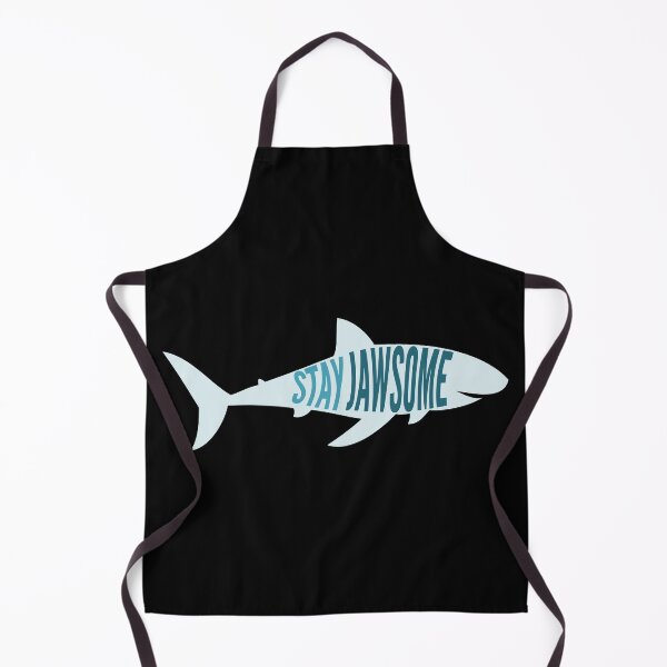 Item preview, Stay Jawsome Great White Shark shape designed and sold by MadRiddleDesign.