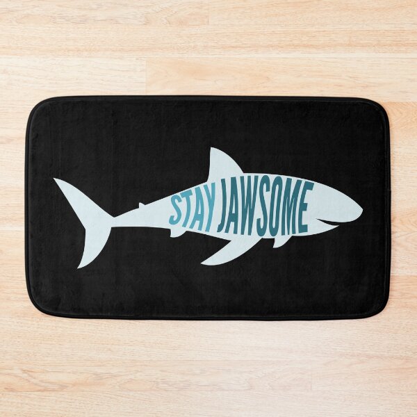 Item preview, Stay Jawsome Great White Shark shape designed and sold by MadRiddleDesign.