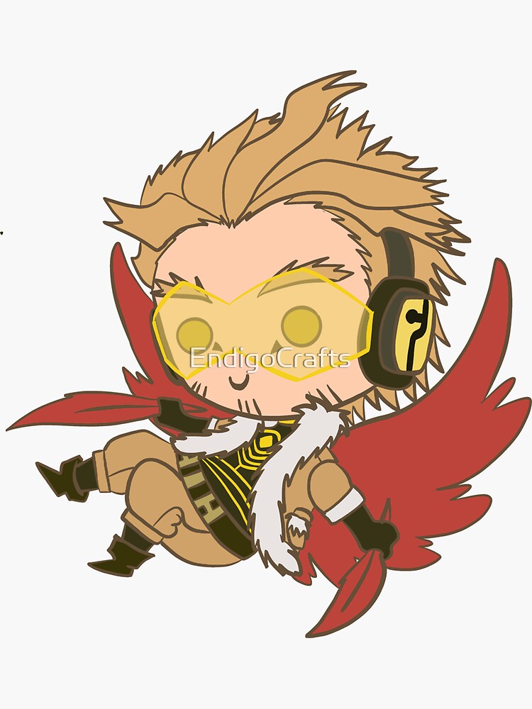 "Hawks Keigo Takami BNHA MHA inspired chibi" Sticker by