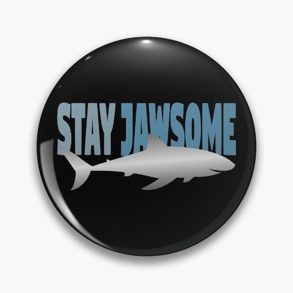 Item preview, Stay Jawsome Silver Shark designed and sold by MadRiddleDesign.