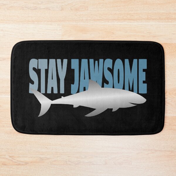 Item preview, Stay Jawsome Silver Shark designed and sold by MadRiddleDesign.