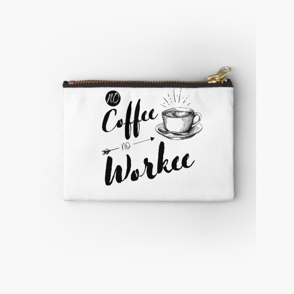 Aperçu de l'œuvre Pas de café pas de travail créée et vendue par WordArtDesign.