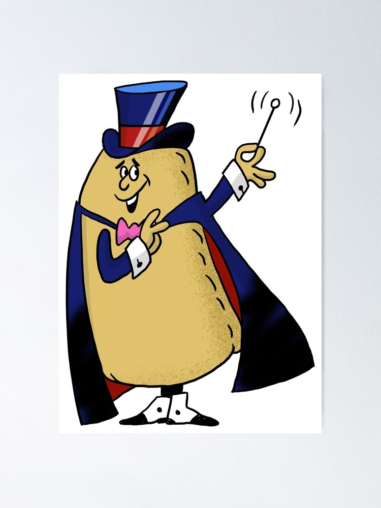 "Defunct Fruit Pie the Magician Cartoon Snack Mascot Character" Poster