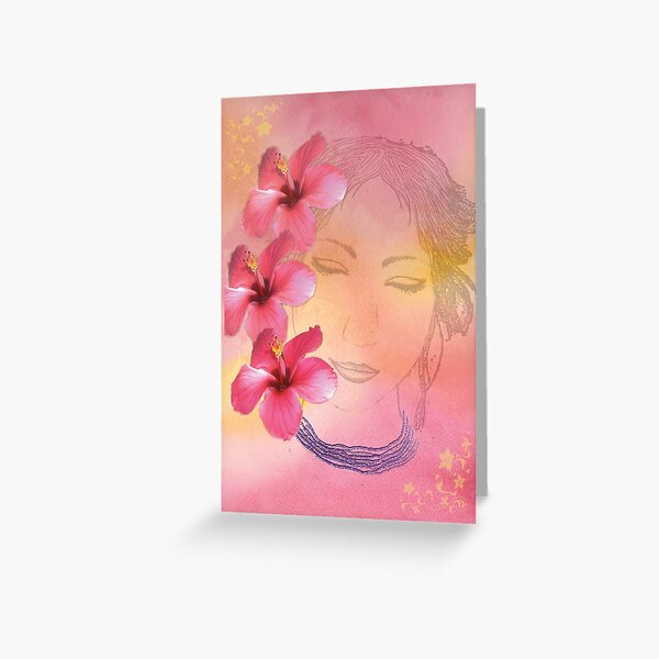 Tropical Lady Greeting Card
