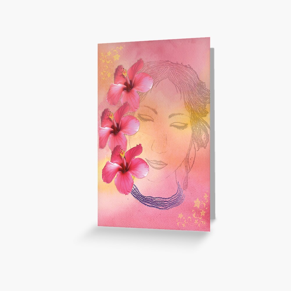 Tropical Lady Greeting Card