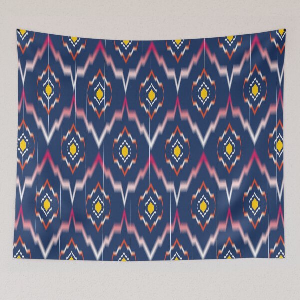 Item preview, geometric ethnic seamless pattern traditional design for background carpet wallpaper clothing wrap batik fabric designed and sold by Pongsatorn298.