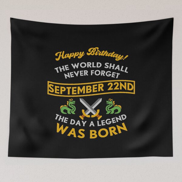 Item preview, September 22nd The Day A Legend Was Born Dragons And Swords Design (Light) designed and sold by Graograman.