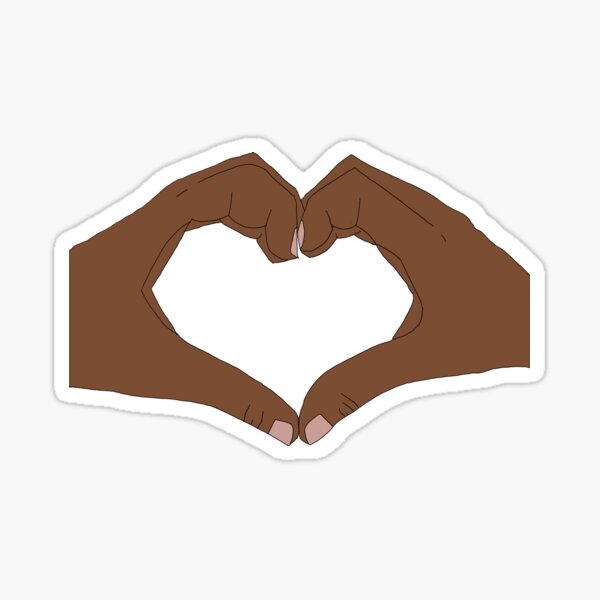 Sticker Heart Hands Redbubble