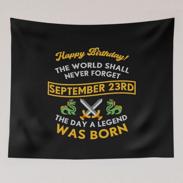 Item preview, September 23rd The Day A Legend Was Born Dragons And Swords Design (Light) designed and sold by Graograman.