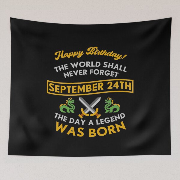 Item preview, September 24th The Day A Legend Was Born Dragons And Swords Design (Light) designed and sold by Graograman.