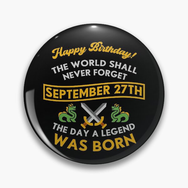 Item preview, September 27th The Day A Legend Was Born Dragons And Swords Design (Light) designed and sold by Graograman.