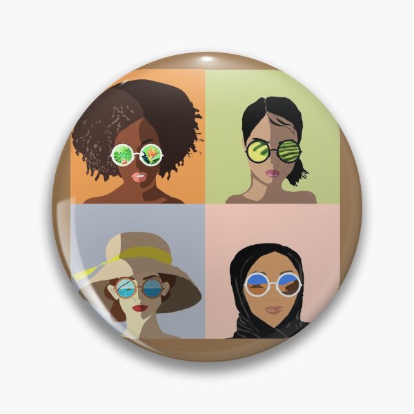 Item preview, Four women inspired by the song by nina Simone, my name is ... reflections of four different universes around the world, digital mixed painting and watercolor skiair designed and sold by skiair.