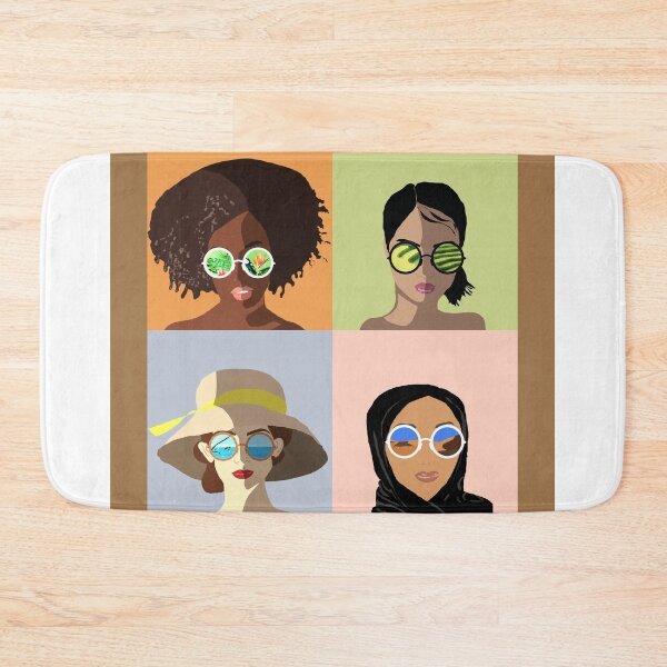 Item preview, Four women inspired by the song by nina Simone, my name is ... reflections of four different universes around the world, digital mixed painting and watercolor skiair designed and sold by skiair.