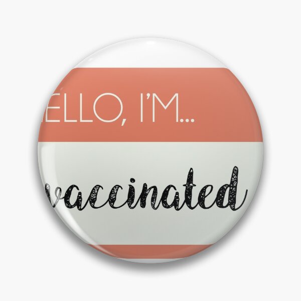 Item preview, Hello, I'm Vaccinated Orange Sticker designed and sold by Laura James.