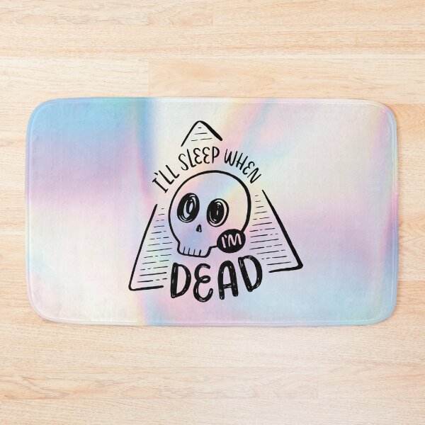 Item preview, I'll Sleep When I'm Dead Holo Skull Skeleton designed and sold by awkward-owl.