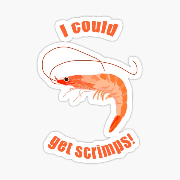 Shrimp sign Sticker
