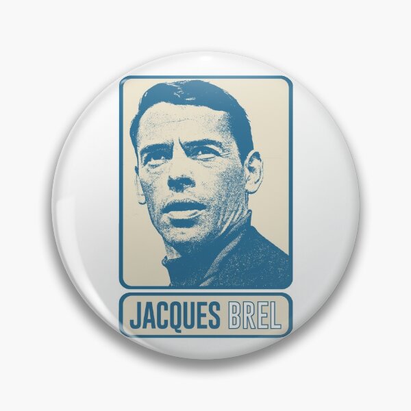 Item preview, Jacques Brel ∆ Vintage Look Fan Design designed and sold by AestheticNow.