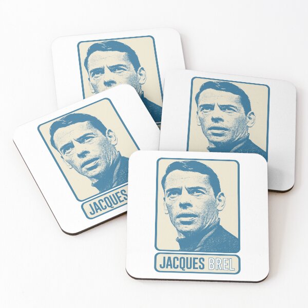 Item preview, Jacques Brel ∆ Vintage Look Fan Design designed and sold by AestheticNow.