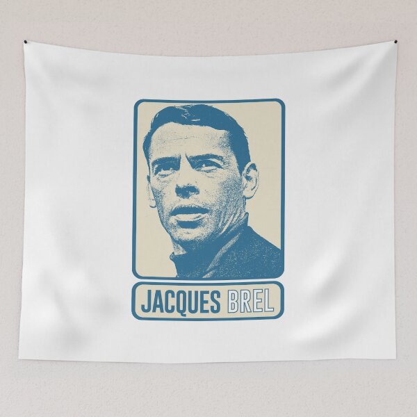 Item preview, Jacques Brel ∆ Vintage Look Fan Design designed and sold by AestheticNow.