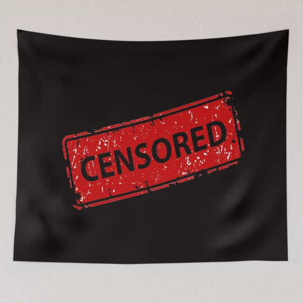 Item preview, Censored Sign Sticker Stamp Texture - Red designed and sold by WearWolfDesigns.