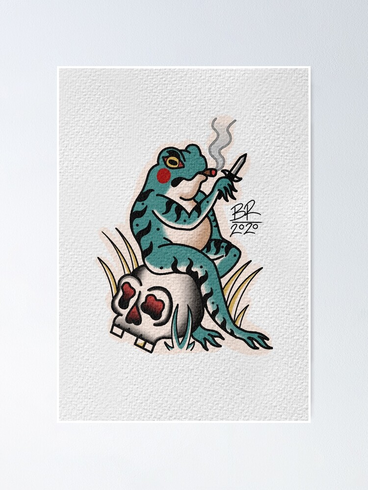 Stabby Frog Poster for Sale by LLenbe
