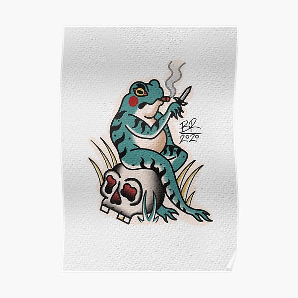 Stabby Frog Poster for Sale by LLenbe  Redbubble