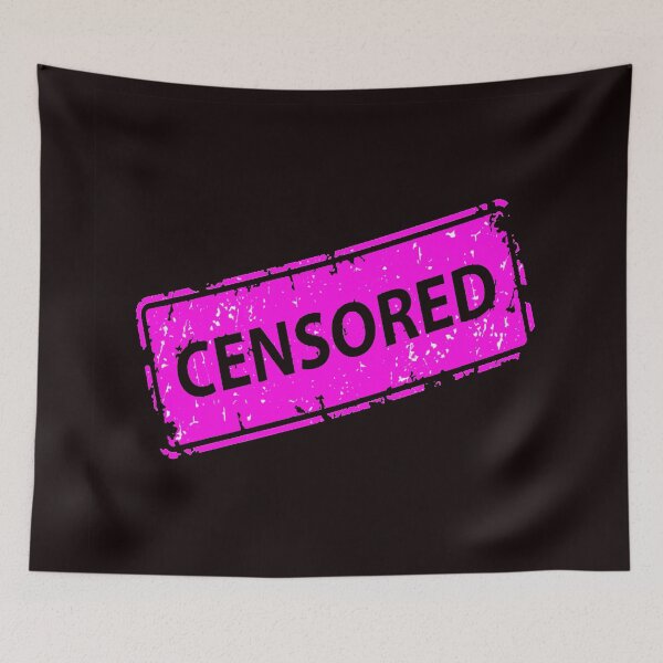 Item preview, Censored Sign Sticker Stamp Texture - Pink designed and sold by WearWolfDesigns.