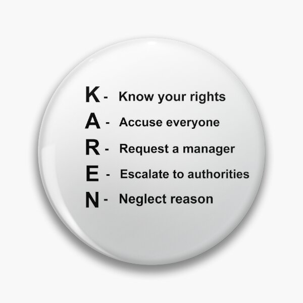 Item preview, funny Karen acronym sticker designed and sold by devonnn.