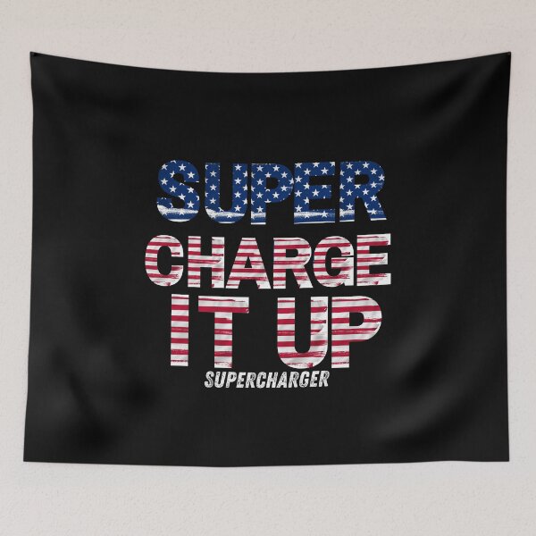 Item preview, Supercharge It Up Supercharger USA American Flag designed and sold by CarantinedChaos.