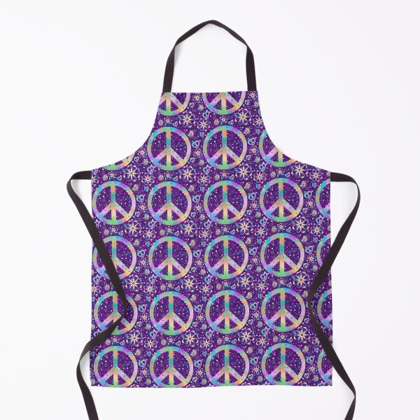 Flower Power Peace Dots Apron