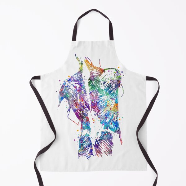 Item preview, Human Back With Muscles Blue Purple Watercolor Gift designed and sold by LotusGifts.