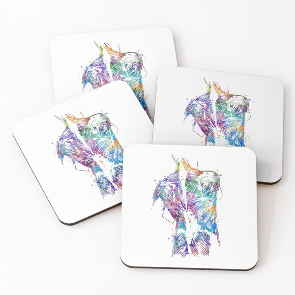 Item preview, Human Back With Muscles Blue Purple Watercolor Gift designed and sold by LotusGifts.