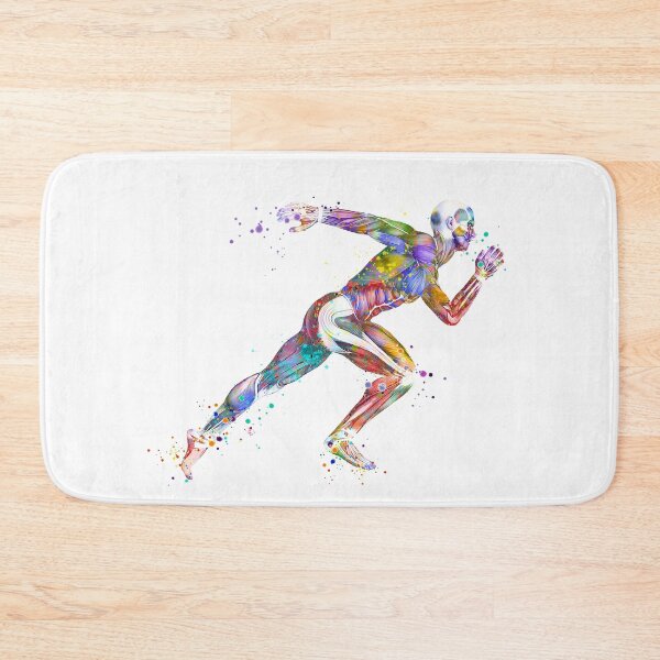 Item preview, Runner Muscles Colorful Sprinter Watercolor designed and sold by LotusGifts.