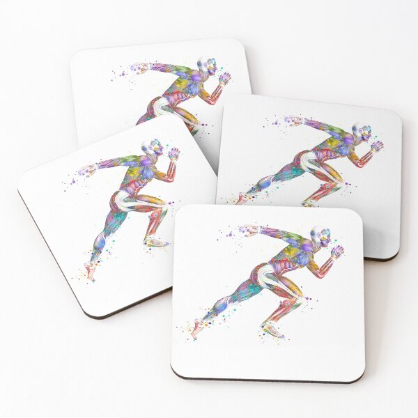 Item preview, Runner Muscles Colorful Sprinter Watercolor designed and sold by LotusGifts.
