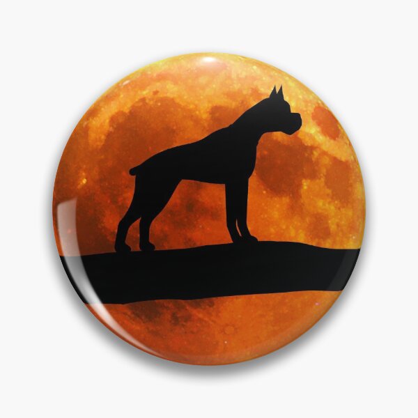 Item preview, Boxer Dog Silhouette Moon Boxer Dog lover designed and sold by alaechamlal.