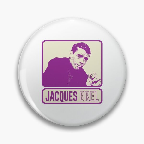 Item preview, Jacques Brel ∆ Vintage Look Fan Design designed and sold by AestheticNow.