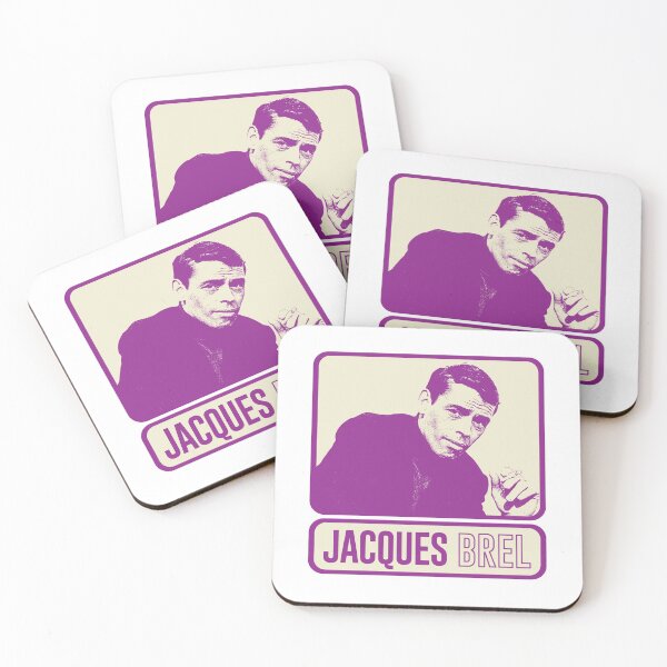 Item preview, Jacques Brel ∆ Vintage Look Fan Design designed and sold by AestheticNow.