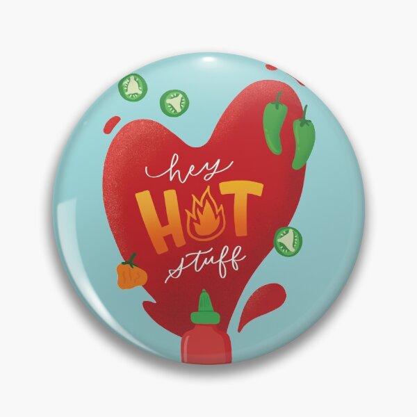Item preview, Hey Hot Stuff spicy sriracha hot sauce heart designed and sold by awkward-owl.