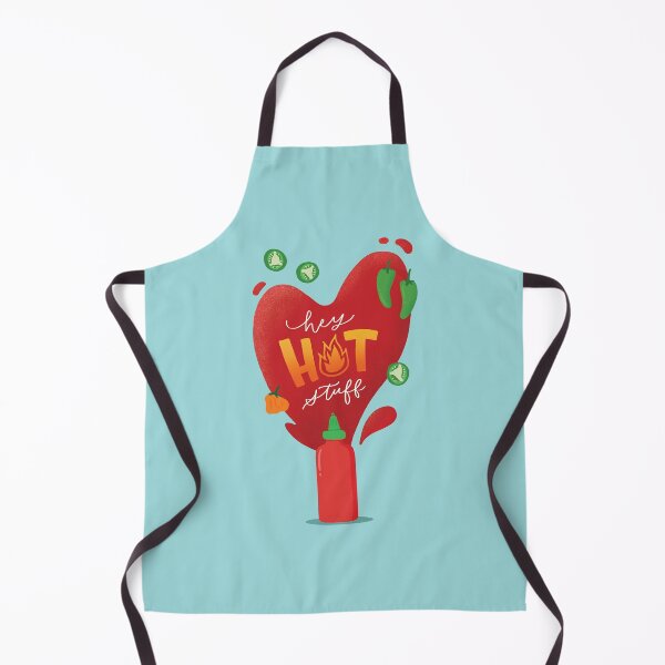 Item preview, Hey Hot Stuff spicy sriracha hot sauce heart designed and sold by awkward-owl.